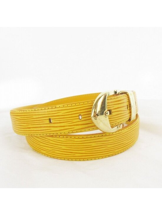 Louis Vuitton Epi Ceinture Plain Belt 85 34 Tassili Yellow Gold Leather main image 5